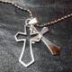 Men's Cross Cutout Stainless Steel Cross Necklace