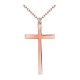 Women's 18K Rose gold/platinum plated cross