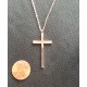 Women's 18K Rose gold/platinum plated cross